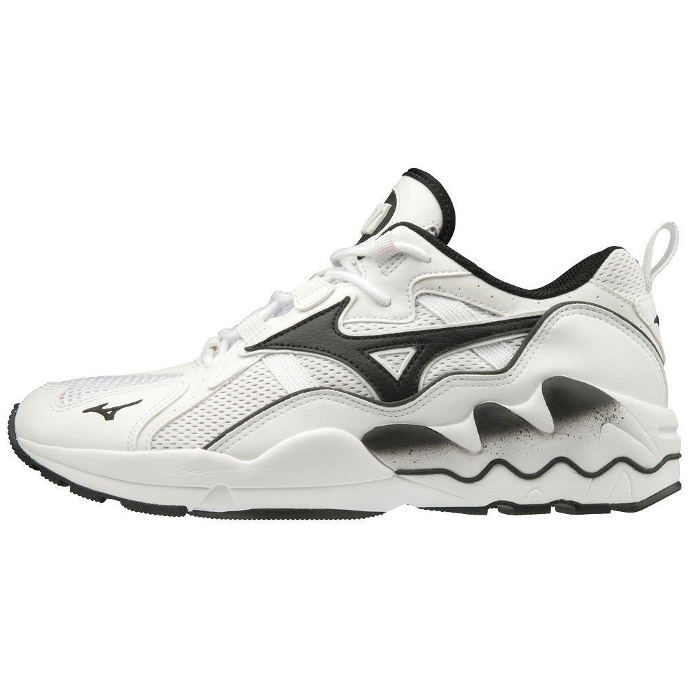 Men's Mizuno Sneakers White/Black WAVE RIDER 1 RB-Line Shoes - D1GA192701